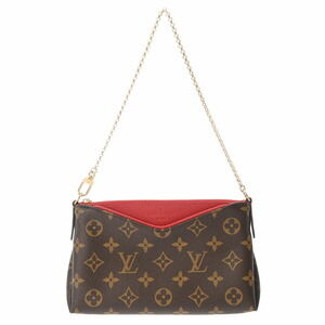 Louis Vuitton Monogram Pallas Cerise Red Canvas Shoulder Bag